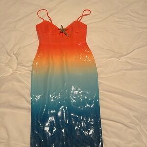 Runaway the Label BENITO MIDI DRESS - OMBRE